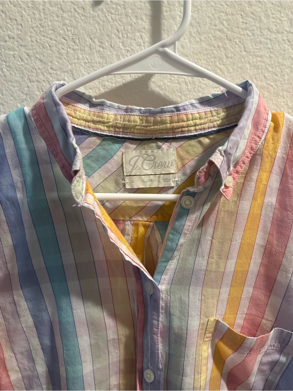 J. Crew | Women's Pastel Plaid Blouse | Size 10 - Picture 2 of 7